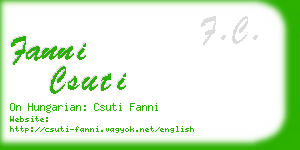 fanni csuti business card